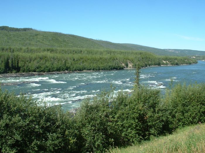 Cranberry Rapids, just upstream of Fireside on the Liard River